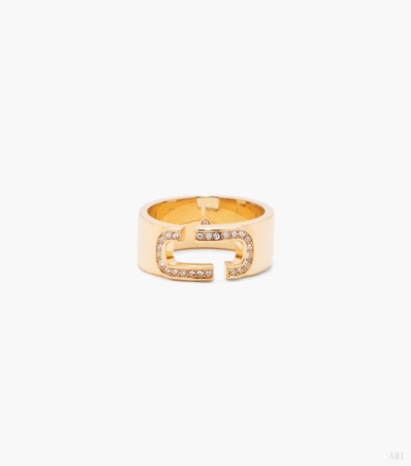 Marc Jacobs |The J Marc Crystal Ring - Gold/Crystal |France Outlet