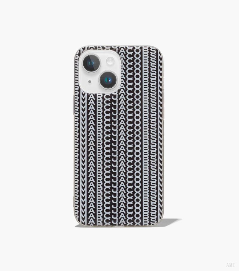 Marc Jacobs |Étui pour iPhone 14 Monogram - Noir/Blanc |France Outlet